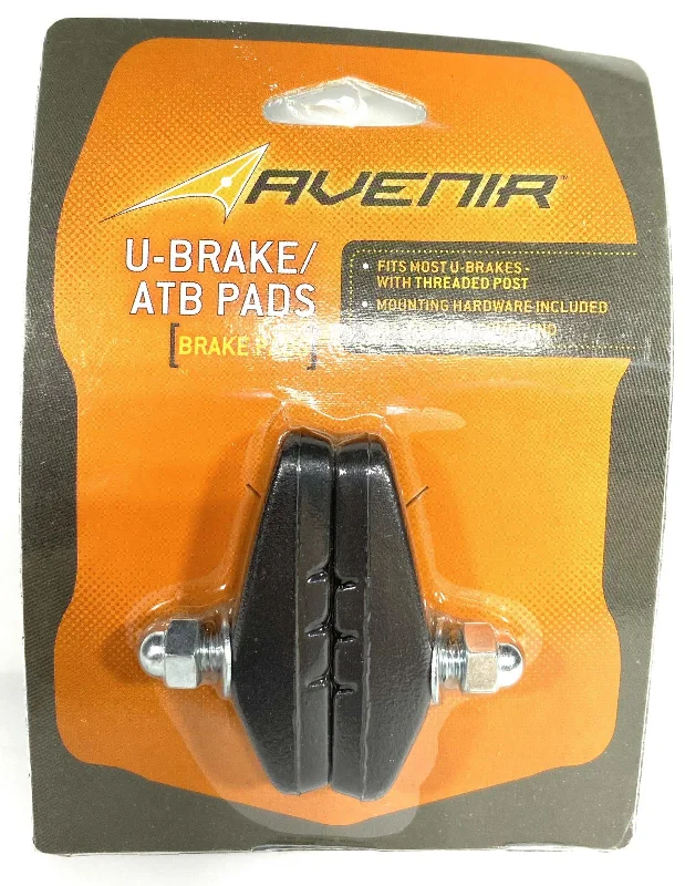 bicycle cleat strength-Avenir U-Brake ATB Bike Brake Shoes Set With Pads 1 Pair With Mounting Hardware