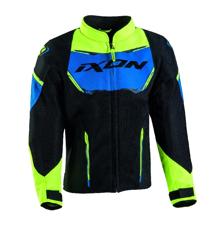 bicycle lever reliability-IXON STRIKER AIR KID JACKET - BLACK/BLUE/YELLOW