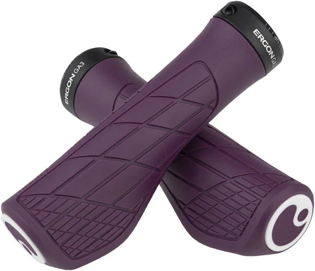 bicycle frame control-Ergon GA3 Grips - Purple Reign, Lock-On, Small