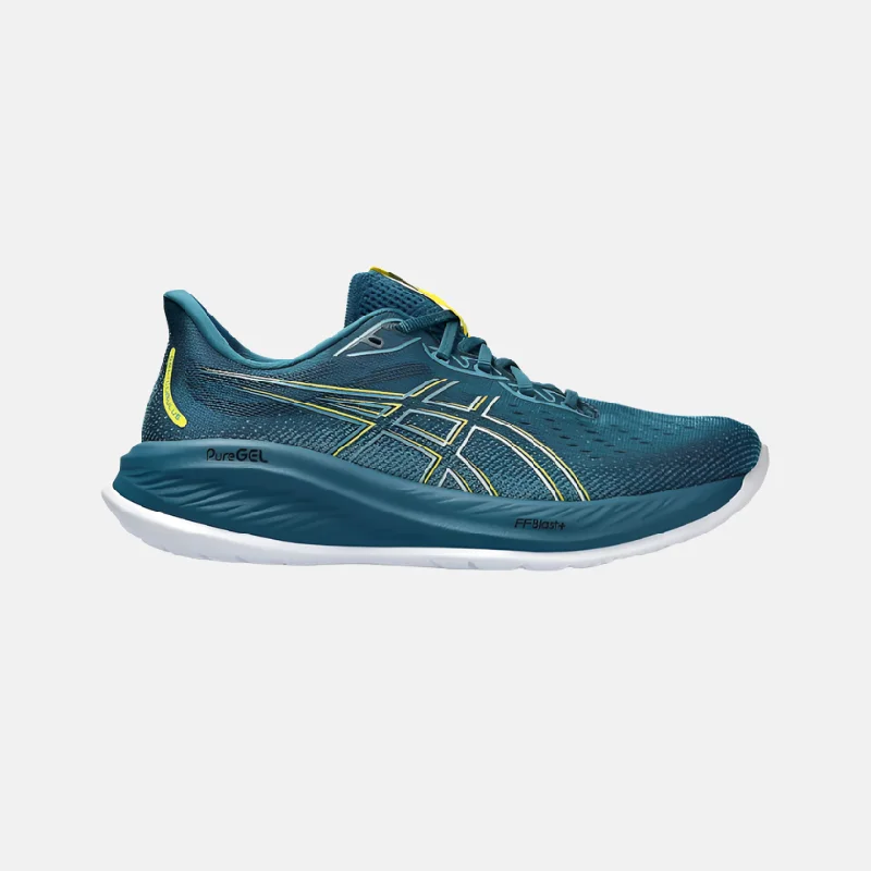 bicycle gear strength-Asics GEL-CUMULUS 26 Men's Running Shoes - Evening Teal/Bright Yellow