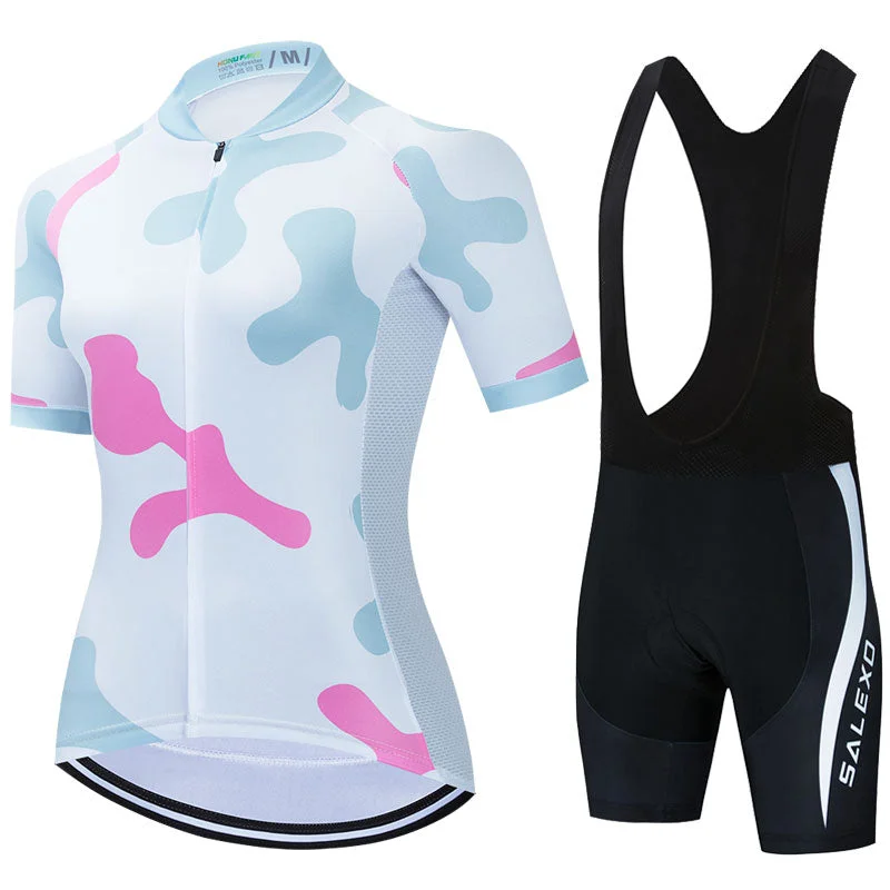 bicycle pedal responsiveness-Salexo Women Camouflage Cycling Jersey Sets (2 Variants)