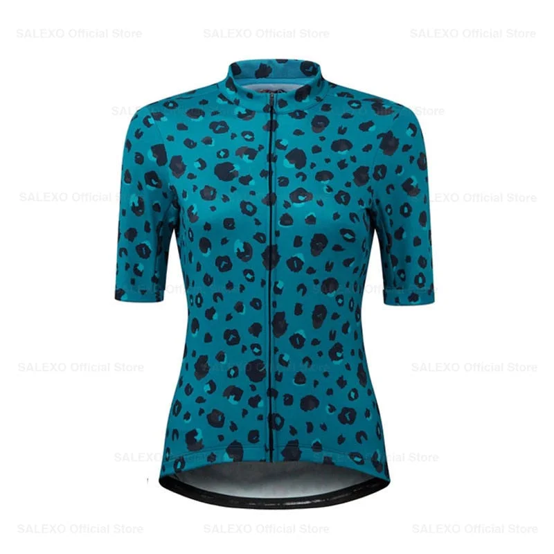 bicycle saddle grip-Salexo Women Flower Petal Cycling Jersey