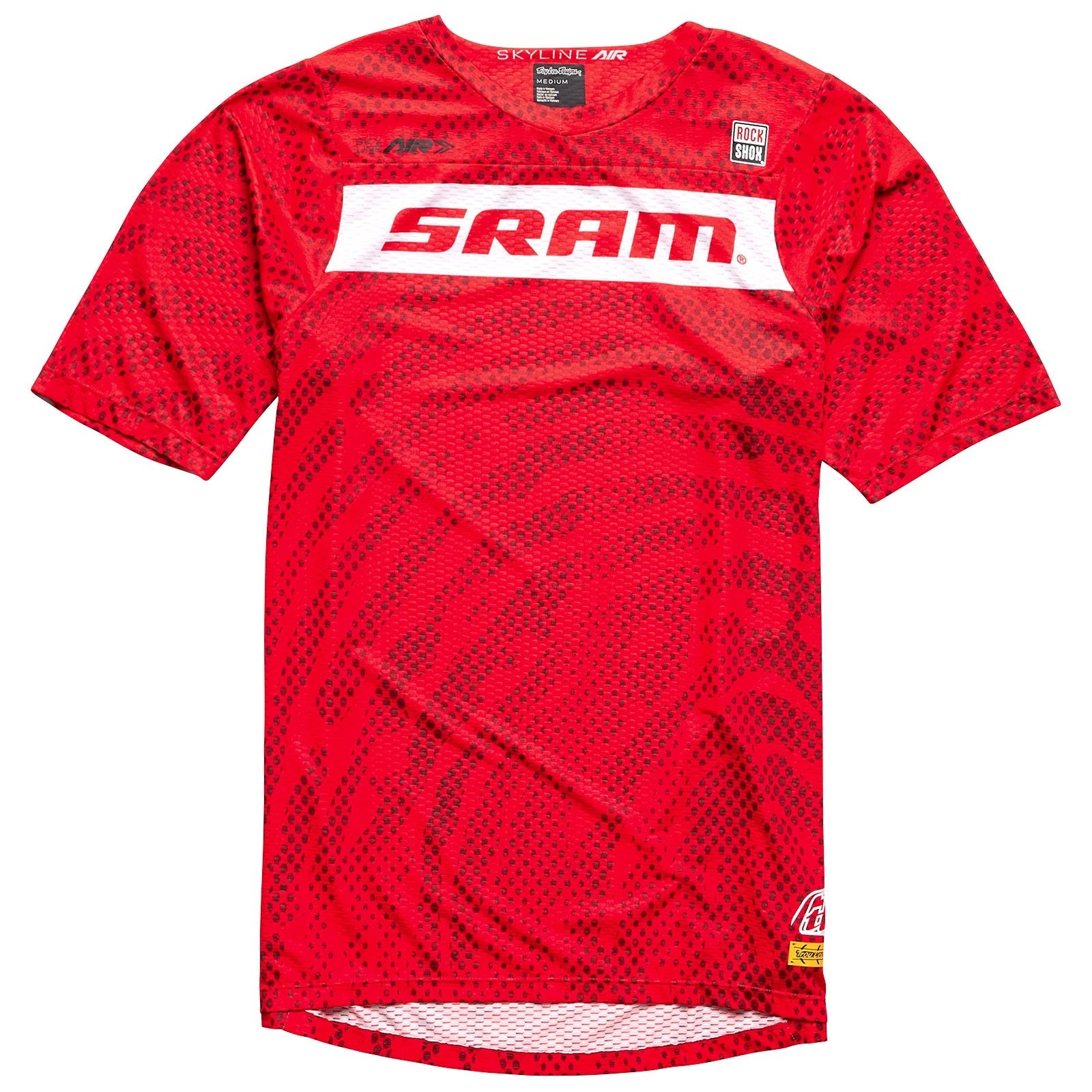 bicycle stunt comfort-Troy Lee Designs Skyline Air Short Sleeve MTB Jersey - SRAM Roots - Fiery Red