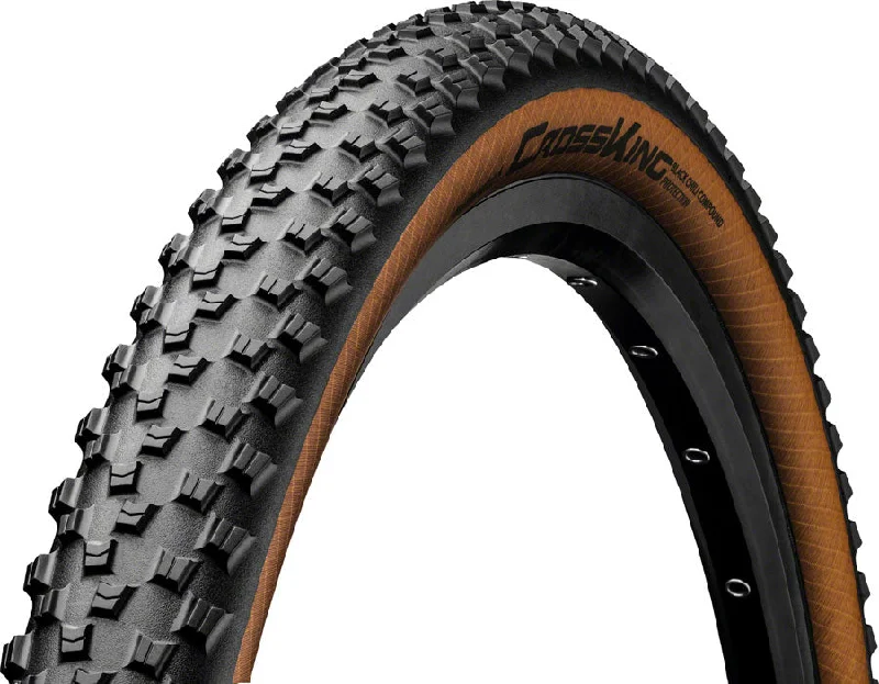 bicycle handlebar strength-Continental Cross King Tire - 29 x 2.20 Tubeless Folding BLK/Bernstein BLKChili ProTection E25