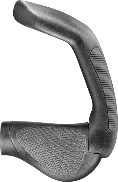 bicycle valve stability-Ergon GP5 Grips - Black/Gray, Lock-On, Gripshift, Small