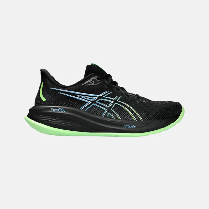 bicycle pad strength-Asics GEL-CUMULUS 26 Men's Running Shoes -Black/Electric Lime