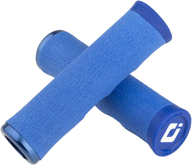 bicycle seatpost weight-ODI Dread Lock Grips - Blue, Lock-On