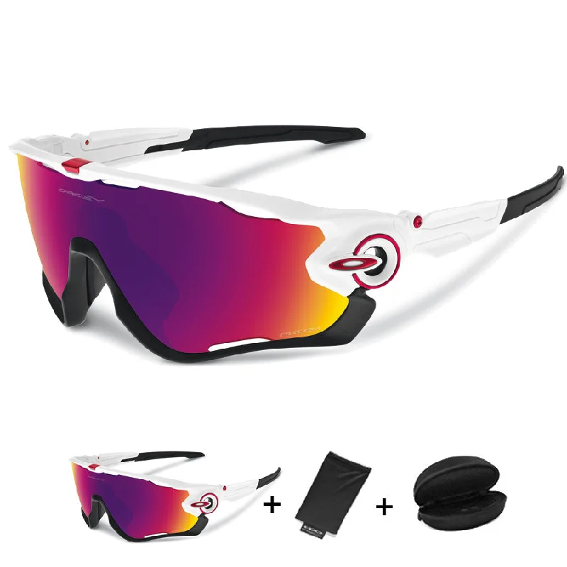 bicycle frame resilience-Occhiali Oakley Jawbreaker - Polished White Prizm Road