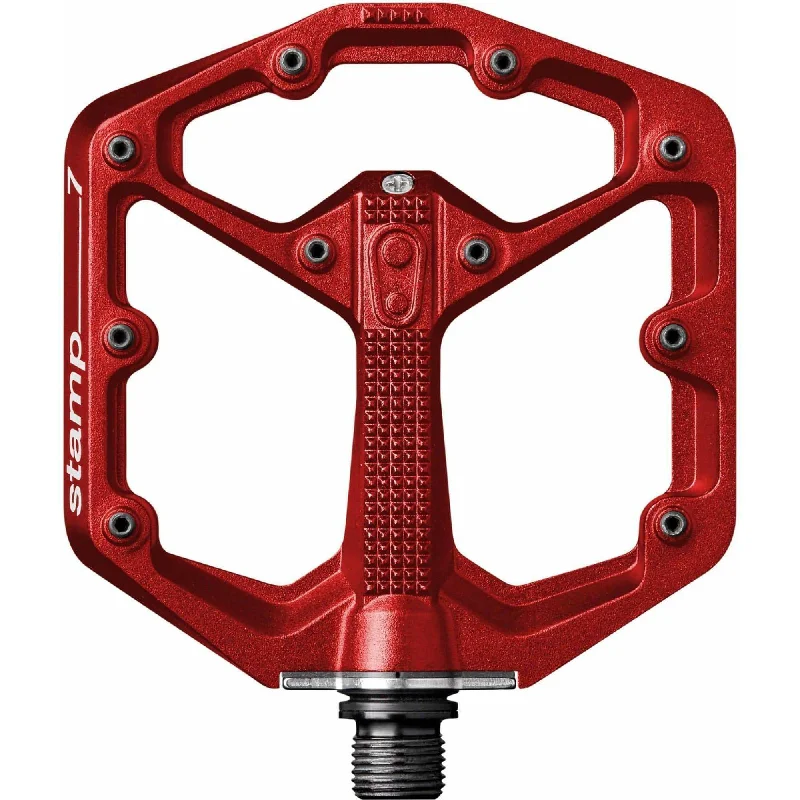 bicycle stem performance-CrankBrothers Stamp 7 Small Flat Pedals - Red