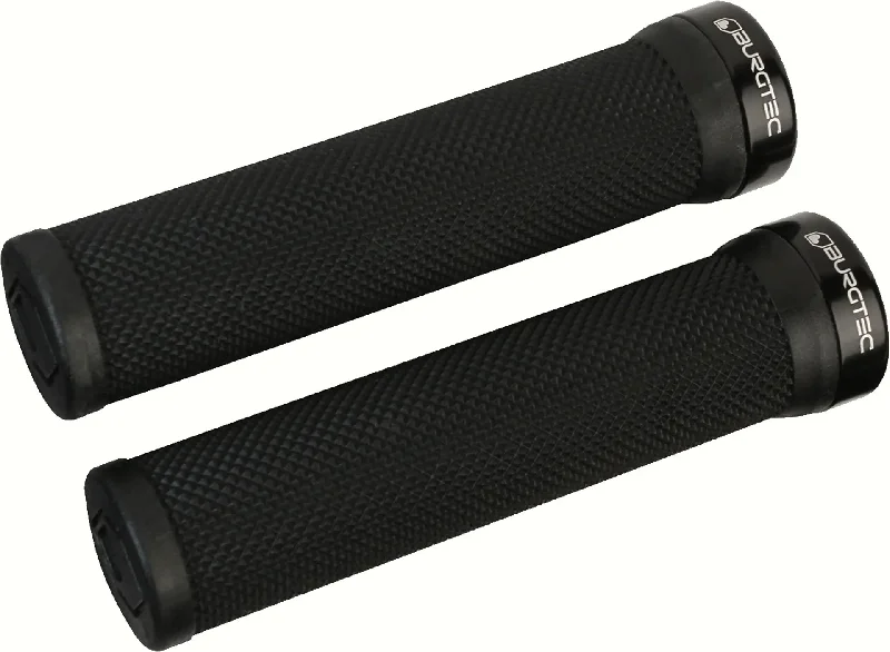 bicycle stem grip-Burgtec Bartender Lock On Grips - Black