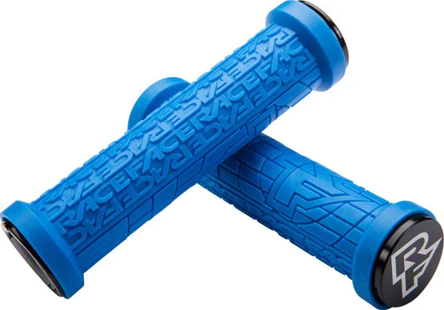 bicycle cleaner control-RaceFace Grippler Grips - Blue, Lock-On, 33mm