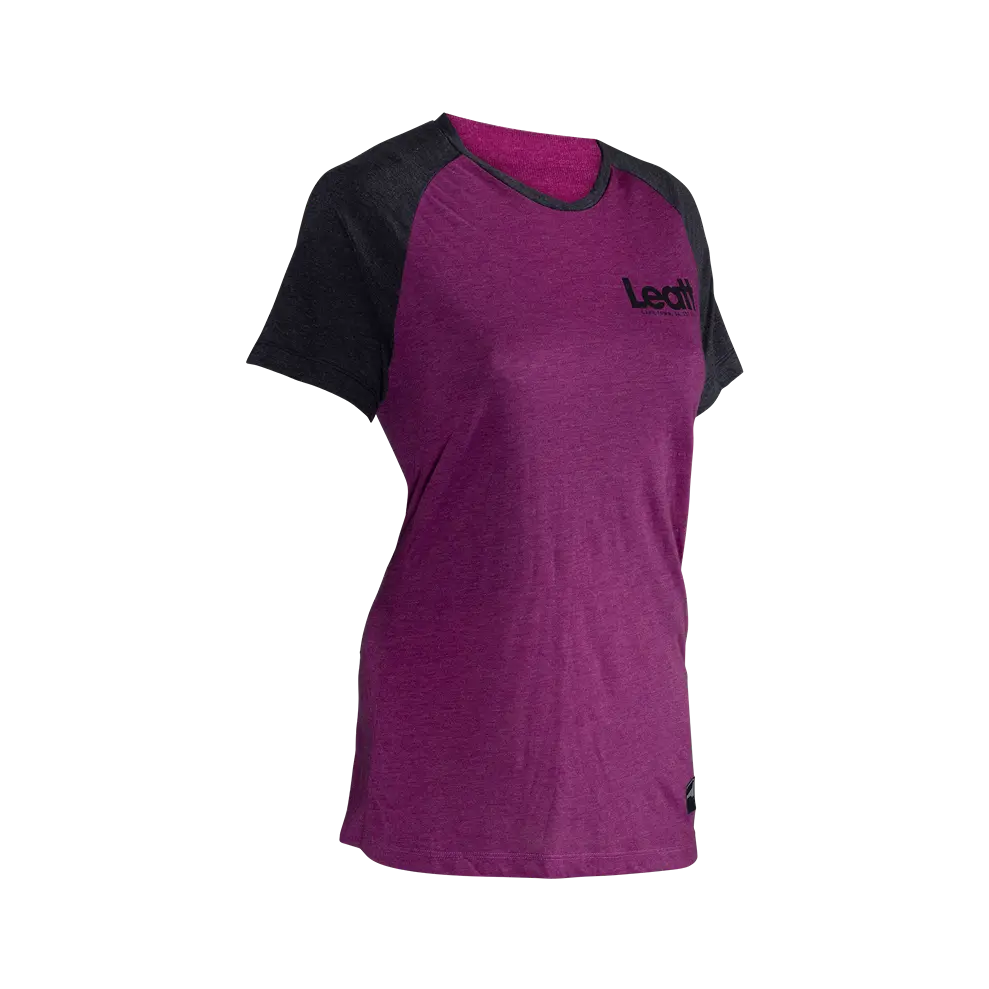 bicycle chain weight-Leatt AllMtn 2.0 Short Sleeve MTB Jersey - Womens - Purple - 2024