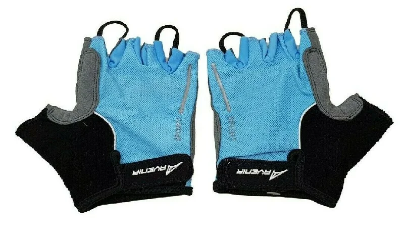 bicycle handlebar grip-RALEIGH AVENIR LADIES TRACK, SPORTS MITTS WOMENS CYCLING GLOVES SKY BLUE