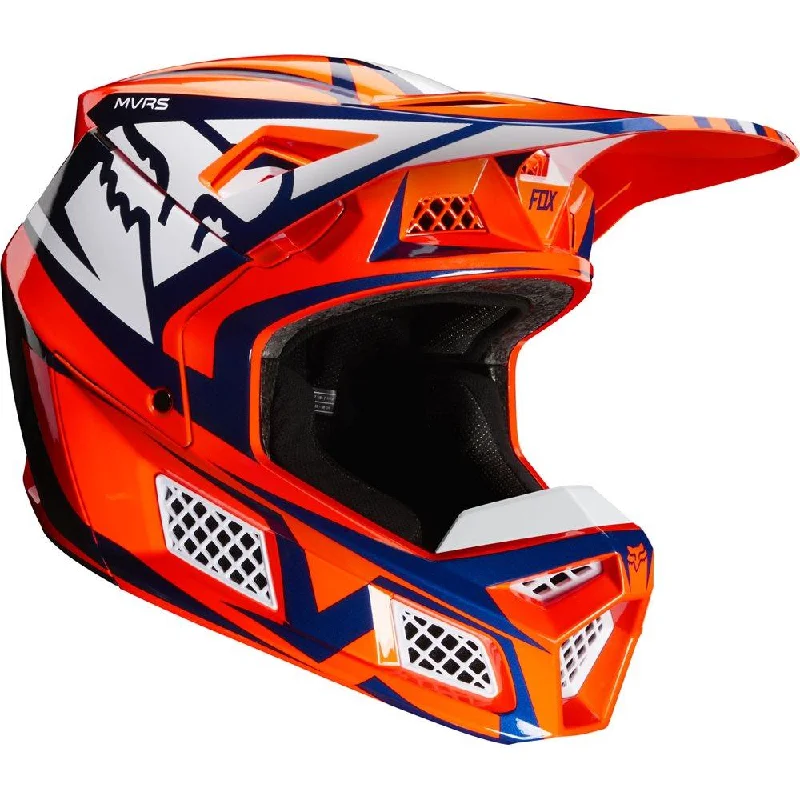 bicycle seatpost aerodynamics-FOX V3 IDOL HELMET - ORANGE/BLUE