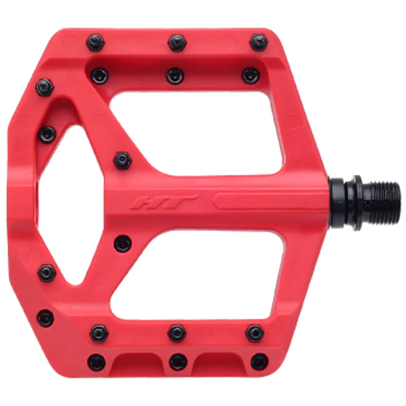 bicycle sidewall comfort-HT Pedals PA32A Platform Pedal CrMo Red