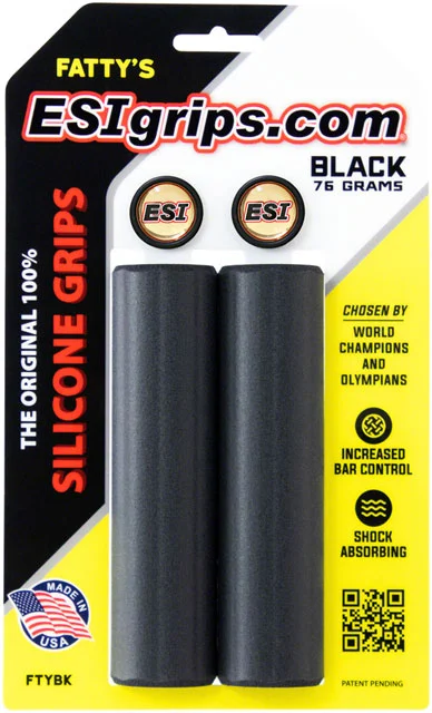 bicycle brake responsiveness-ESI Fatty's Grips - Black