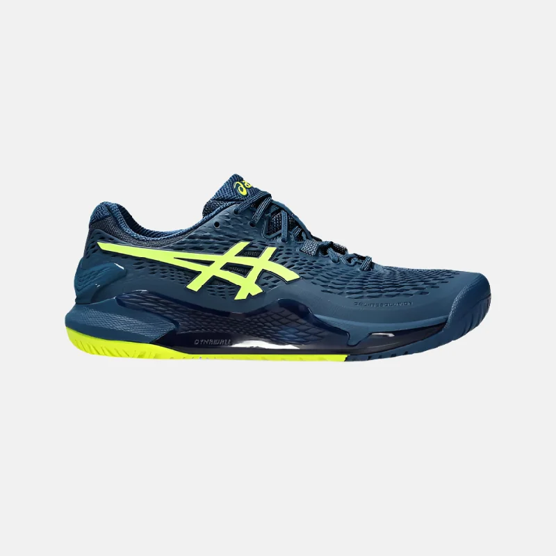 bicycle gear weight-Asics Gel-Resolution 9 Men's Tennis Shoes - Mako Blue/Safety Yellow