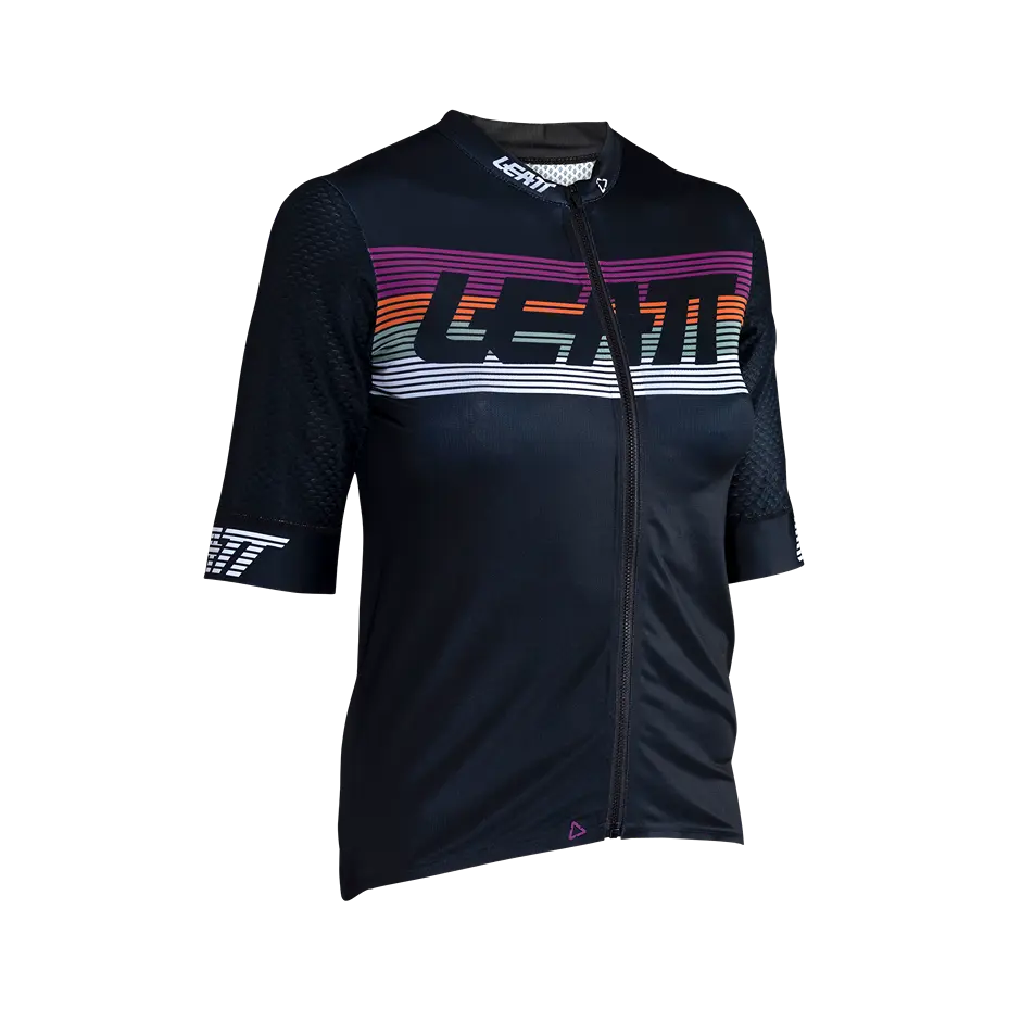 bicycle sidewall resilience-Leatt Endurance 6.0 Short Sleeve MTB Jersey - Womens - Black - 2024