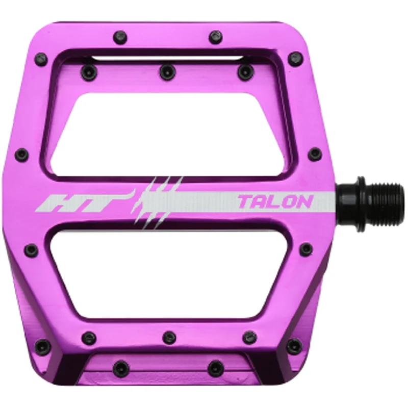 bicycle rim aerodynamics-HT Pedals AN71 Talon Platform Pedal CrMo Purple