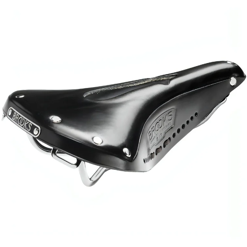 bicycle valve stability-Brooks England B17 Standard Carved Leather Saddle - Black