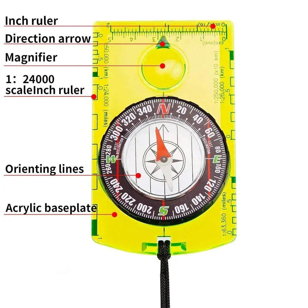 bicycle chain robustness-Waterproof Compass Outdoor Gadget Navigation Hiking Compass Camping Orienteering Backpacking Map Reading Compass for Scout Kids