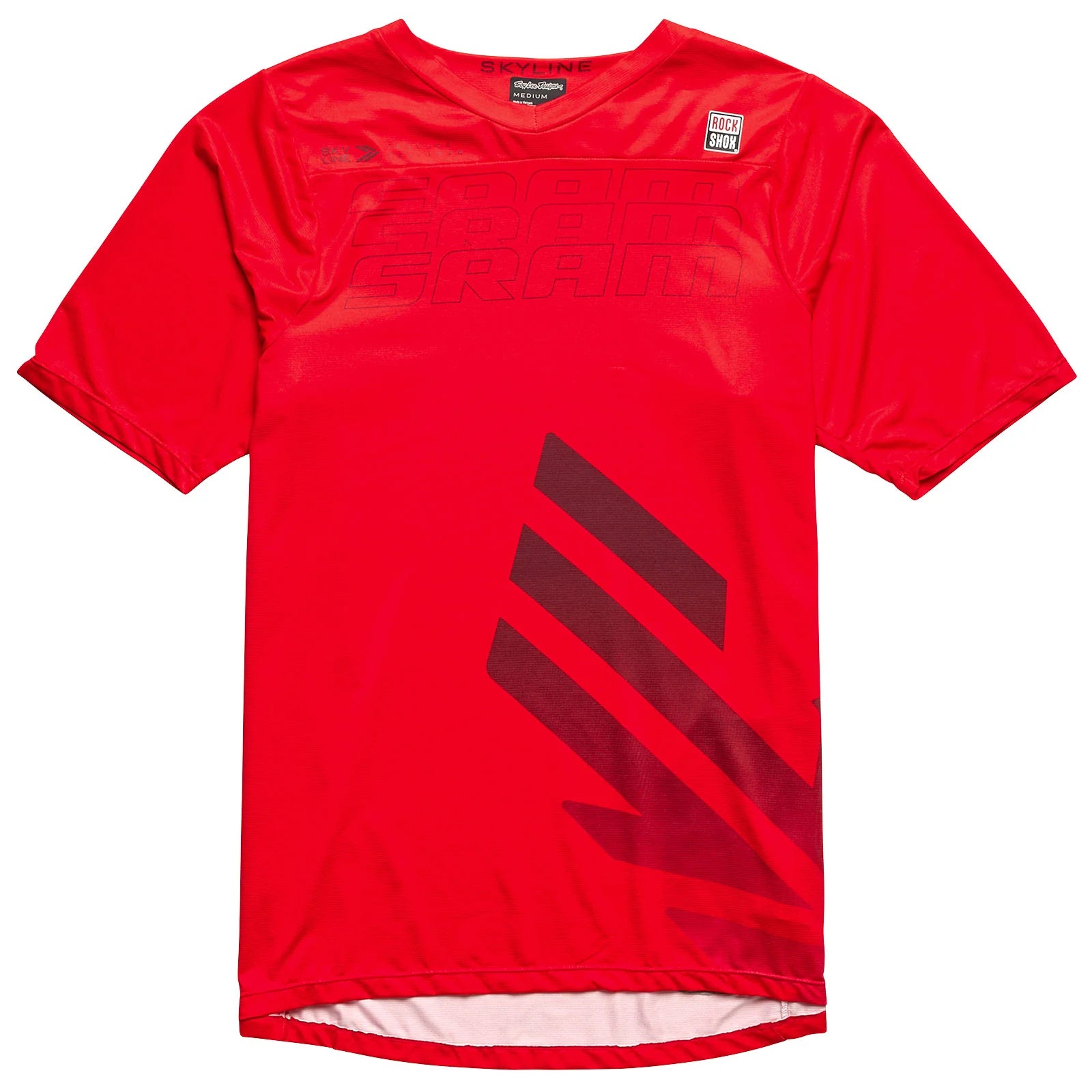 bicycle saddle grip-Troy Lee Designs Skyline Short Sleeve MTB Jersey - SRAM Eagle One - Fiery Red