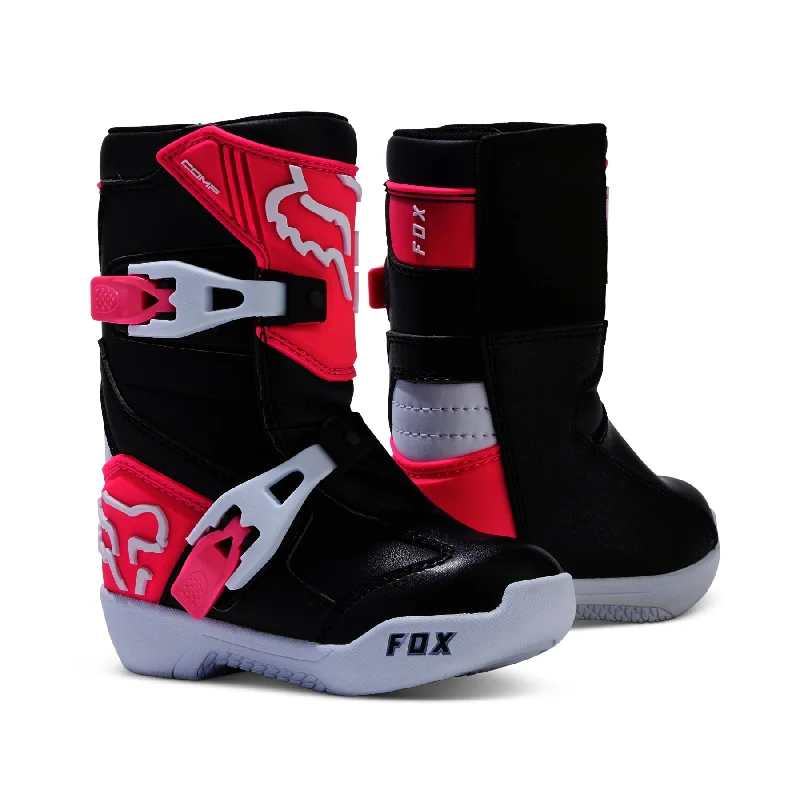 bicycle pedal reliability-FOX KIDS COMP BOOTS - BLACK/PINK