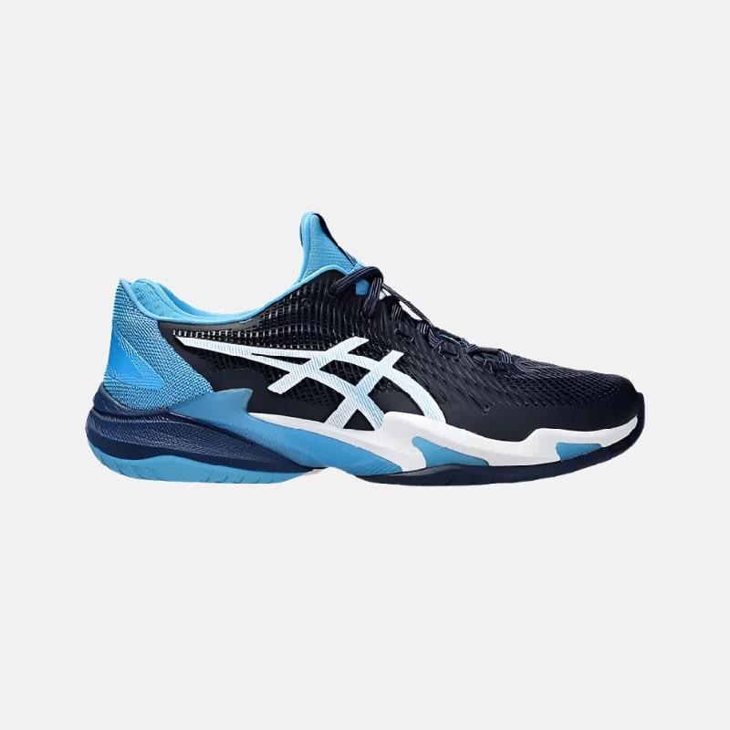 bicycle sidewall stability-Asics COURT FF 3 NOVAK Men's Tennis Shoes -Blue Expanse/White