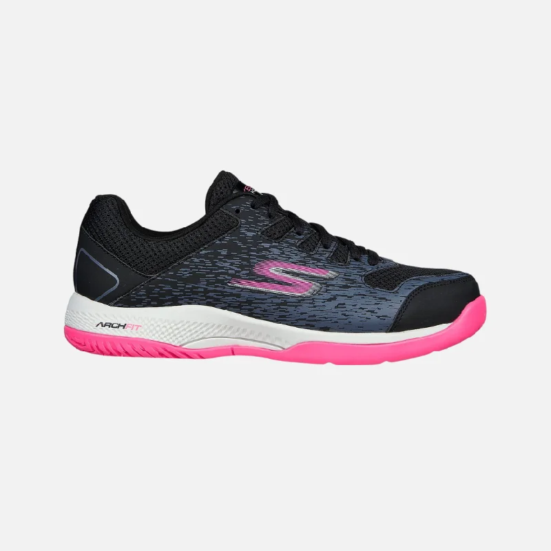 bicycle sidewall control-Skechers Viper Court Women's Pickleball Shoes -Black/Pink