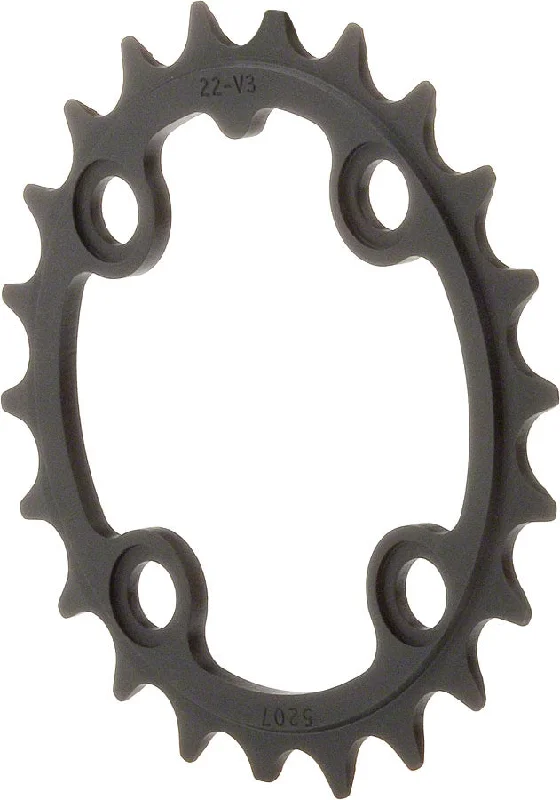 bicycle cleat robustness-TruVativ Trushift 22t 64mm BCD 8 and 9 Speed and 2x10 Chainring Black Alloy