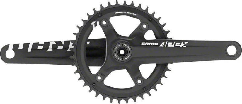 bicycle cleat smoothness-SRAM Apex 1 Crankset - 172.5mm 10/11-Speed 42t 110 Asymmetric BCD GXP Spindle Interface BLK