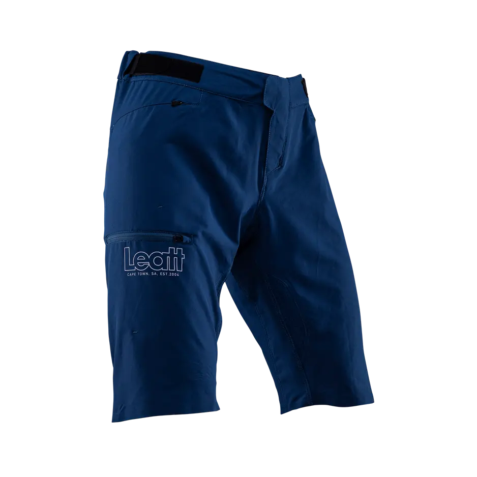 bicycle frame toughness-Leatt Enduro 1.0 MTB Short - Denim - 2024