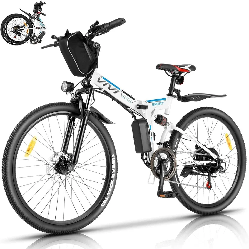 bicycle tire comfort-VIVI M026TGB Folding Softail Electric Mountain Bike