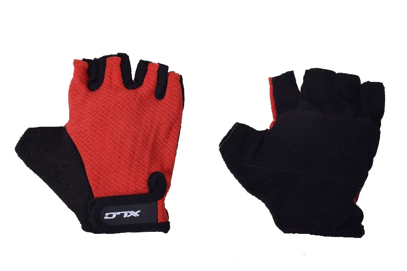 bicycle cleaner toughness-XLC FINGERLESS BIKE TRACK MITT KIDS CYCLING GRIP GLOVES LIGHTWEIGHT RED 2 SIZES