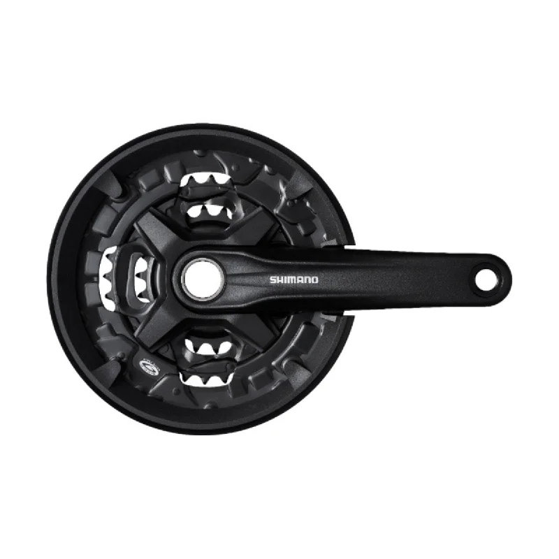 bicycle sidewall toughness-Shimano FC-MT210-3 Crankset 9 Speed