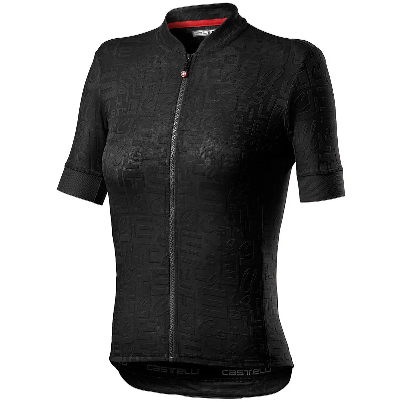 bicycle stationary comfort-Maglia donna Castelli Promessa Jacquard - Nero