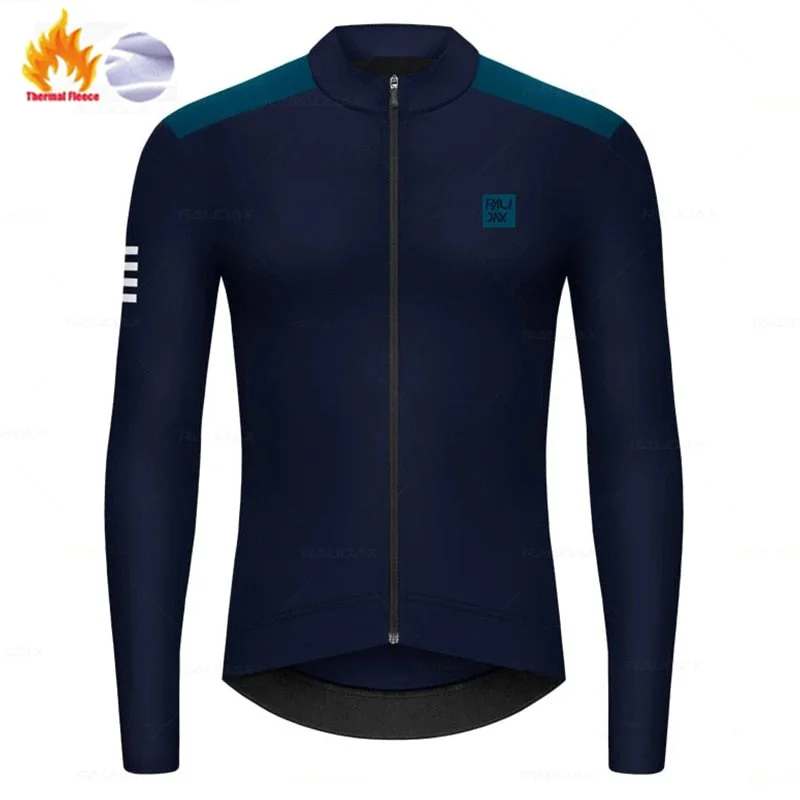 bicycle seatpost aerodynamics-Raudax Racing Long Sleeve Thermal Fleece Cycling Jerseys (6 Variants)