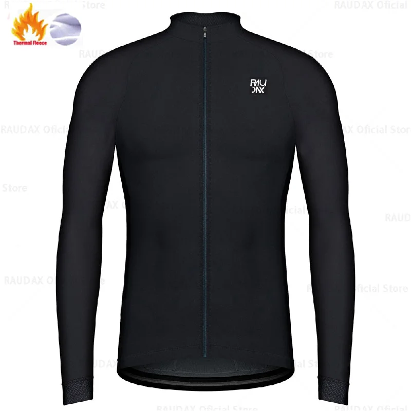 bicycle stem aerodynamics-Raudax Sports Long Sleeve Thermal Fleece Cycling Jerseys (3 Variants)