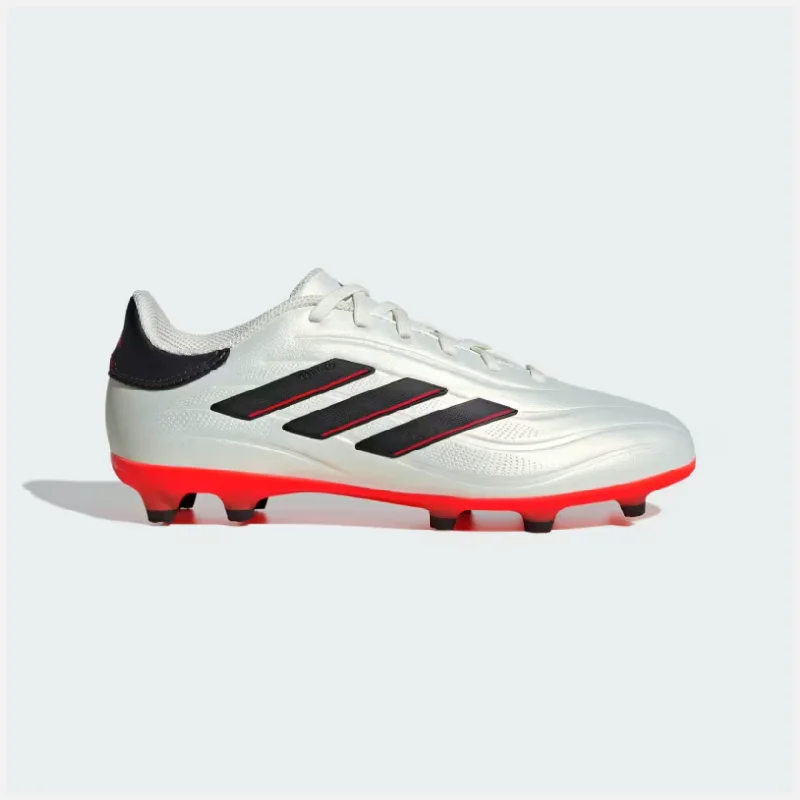 bicycle valve toughness-Adidas Copa Pure II League Firm Ground Soccer Kids Unisex Shoes (4-7Year) - Ivory/Core Black/Solar Red