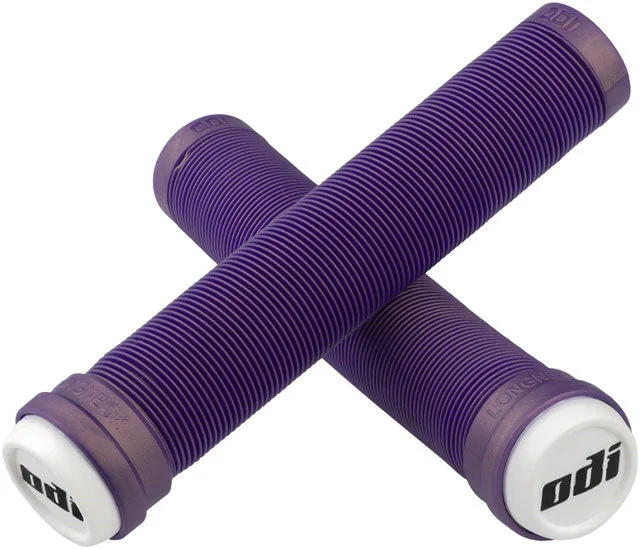 bicycle pad efficiency-ODI Soft X-Longneck Grips - Purple, 160mm