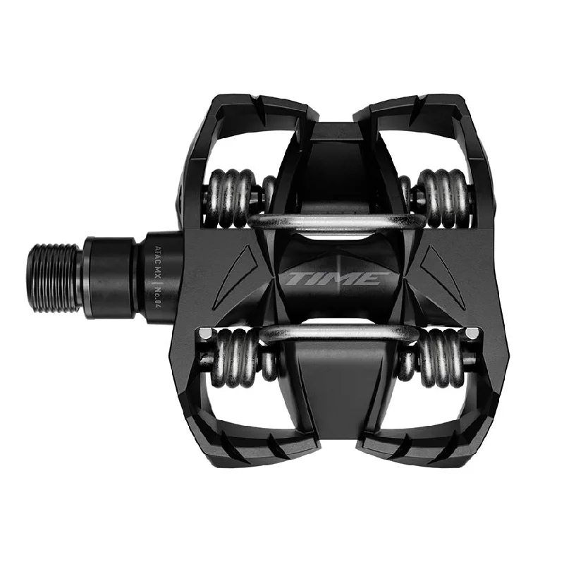 bicycle shoe smoothness-Time MX 4 Pedals - Dual Sided Clipless with Platform Aluminum 9/16" Black B1