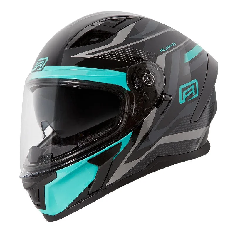 bicycle sidewall precision-RJAYS APEX III IGNITE HELMET - BLACK/AQUA