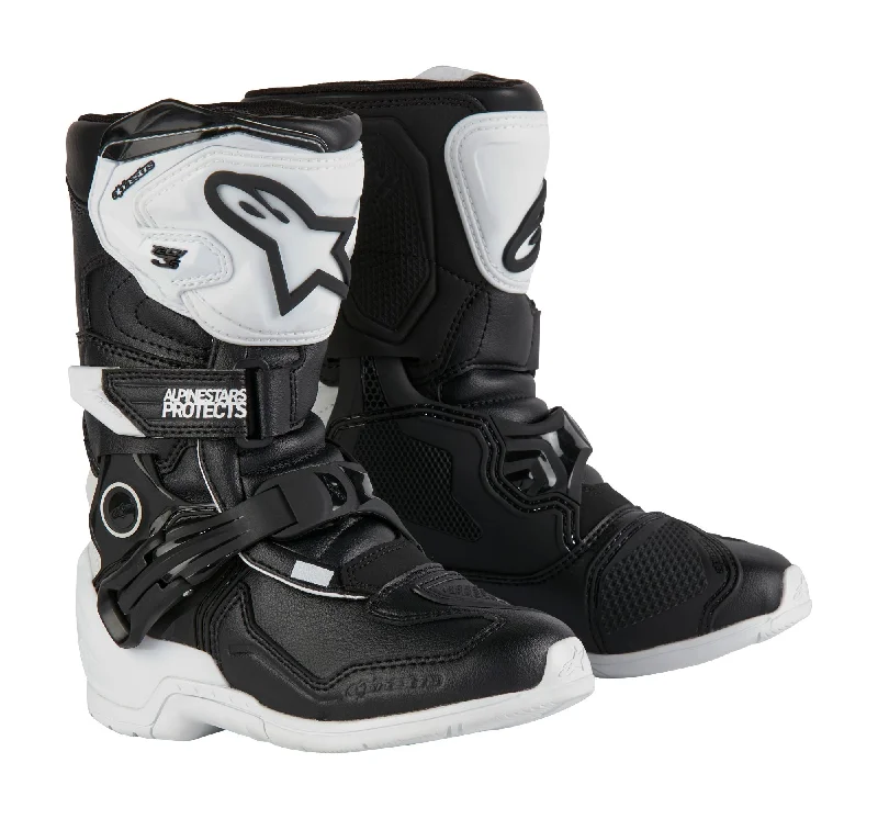 bicycle stem adaptability-ALPINESTARS  KIDS TECH 3S BOOTS - WHITE/BLACK