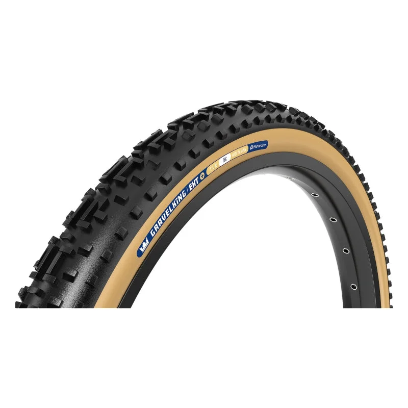 bicycle stationary comfort-Panaracer GravelKing EXT Plus Tire - 700 x 45 Tubeless Folding Black/Brown