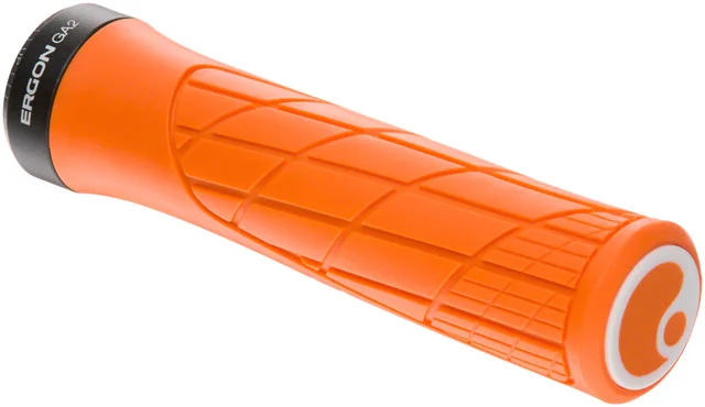 bicycle seatpost performance-Ergon GA2 Grips - Juicy Orange, Lock-On