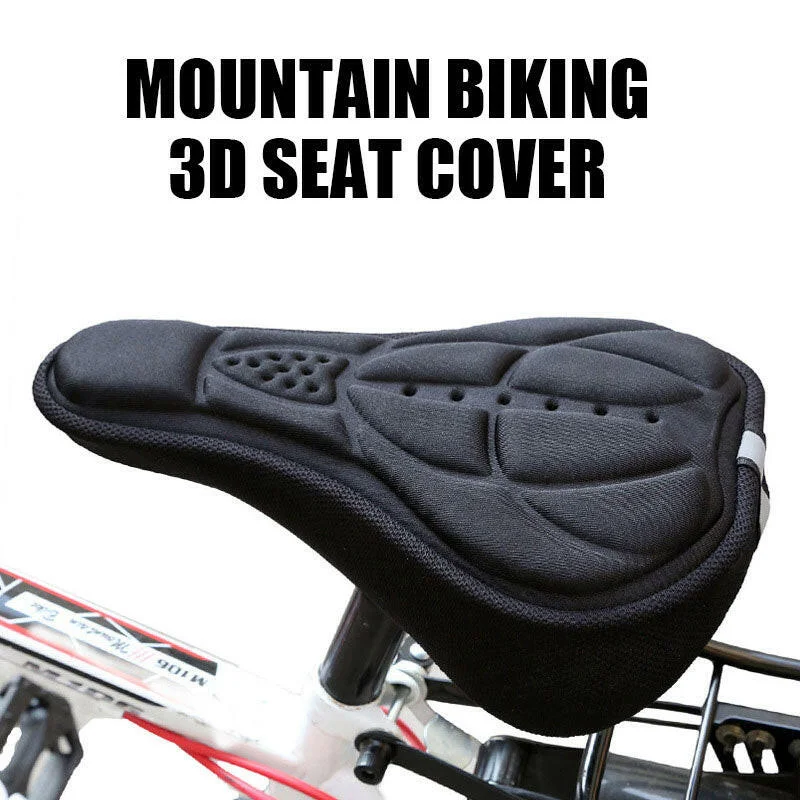 bicycle stem comfort-Soft Bicycle 3D Cushion Cover Mountain Bike Thickened Silicone Sponge Saddle Cover Comfortable MTB Seat Cover Bike Accessories