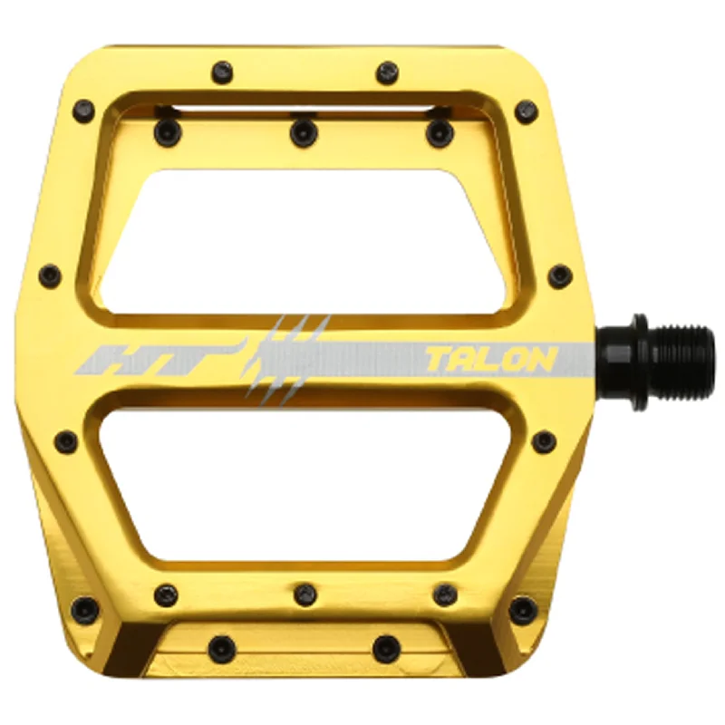 bicycle suspension efficiency-HT Pedals AN71 Talon Platform Pedal CrMo Gold