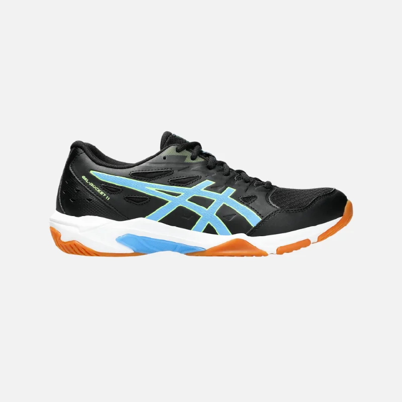 bicycle tool capacity-Asics GEL-ROCKET 11 Men's Badminton Shoes -BLACK/WATERSCAPE