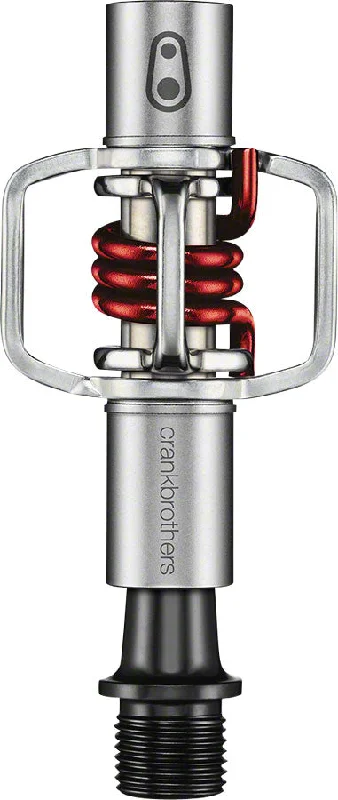 bicycle wheel aerodynamics-Crankbrothers Egg Beater 1 Pedals - Dual Sided Clipless Wire 9/16" Red