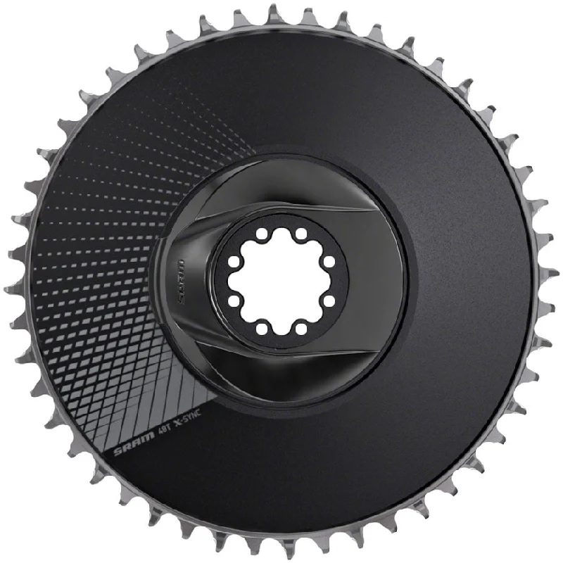 bicycle gear adaptability-SRAM 50T X-Sync Aero Direct Mount Chainring Blast Black